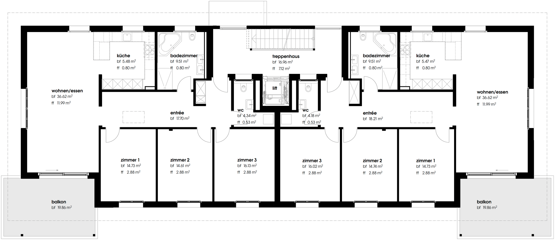 Grundrissplan Haus C 2.OG