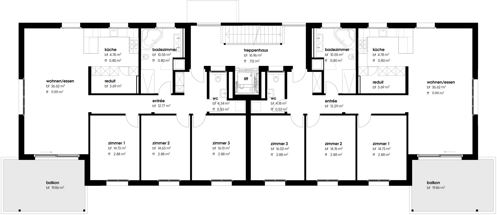 Grundrissplan Haus C 1.OG