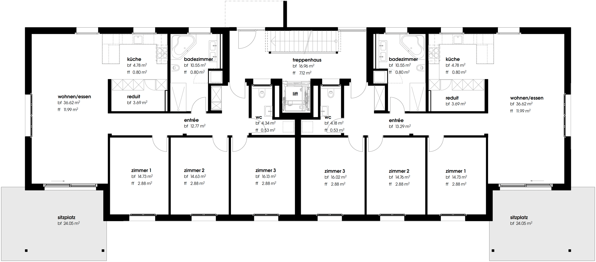 Grundrissplan Haus C EG